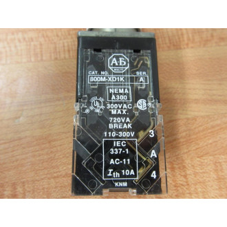 Allen Bradley 800MR-B3 Orange Push Button 800MRB3 W800M-XD1K - New No Box
