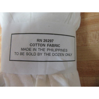 RN 26297 Cotton White Glove RN26297 (Pack of 12) - New No Box