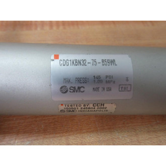 SMC CDG1KBN32-75-B59WL Cylinder CDG1KBN3275B59WL - New No Box