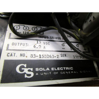 Sola Electric 83-150240-2 Power Supply 831502402 - Used