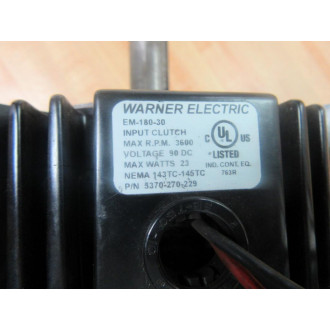 Warner Electric 5370-169-226 BrakeClutch Assy 5370-270-229 - Used