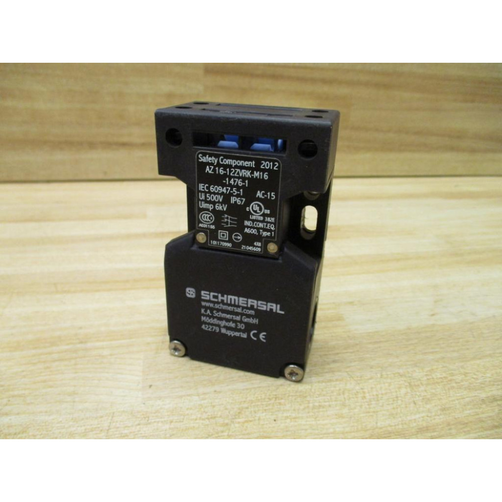 Schmersal AZ 16-12ZVRK-M16 Switch AZ1612ZVRKM16 WO Head - Used