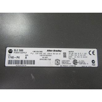 Allen Bradley 1746-P4 Power Supply 1746P4 Ser.A WO Cover+Cracked Housing - Used