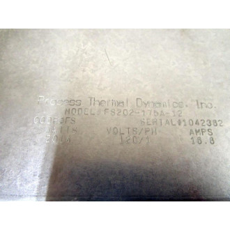Process Thermal Dynamics FS202-175A-12 Infrared Heater FS202175A12 - New No Box