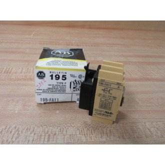 Allen Bradley 195-FA11 Auxiliary Contact 195FA11 600V Series A