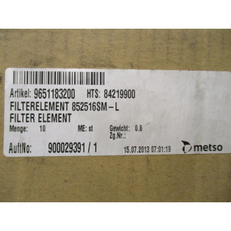 Metso 852 516 SM-L Air Filter Element 852516SM-L 1913