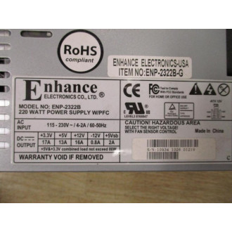 Enhance Electronics ENP-2322B Power Supply W PFC  ENP2322B - Used