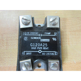Gordos G120A25 Solid State Relay 24-280 VAC - Used