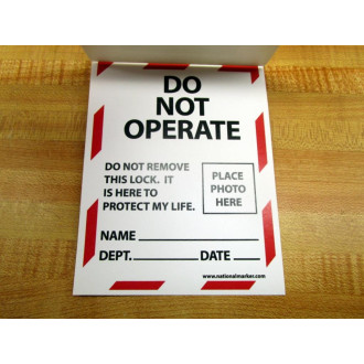 National Marker JMTAG2 Lockout Photo ID Tags 124888 (Pack of 34) - New No Box