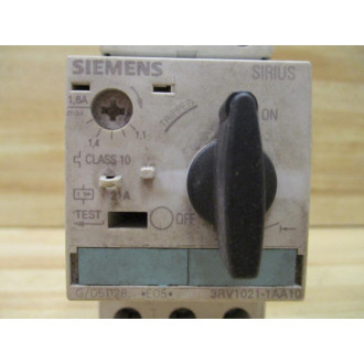 Siemens 3RV1-021-1AA10 Relay 3RV10211AA10 G051128 E05 - Used