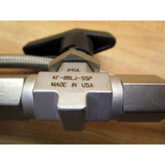 Parker 4F-B6LJ-SSP Ball Valve WCable 4FB6LJSSP - Used