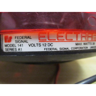 Federal Signal 141 ElectraFlash Signal Light 12VDC 36 Watts - Used