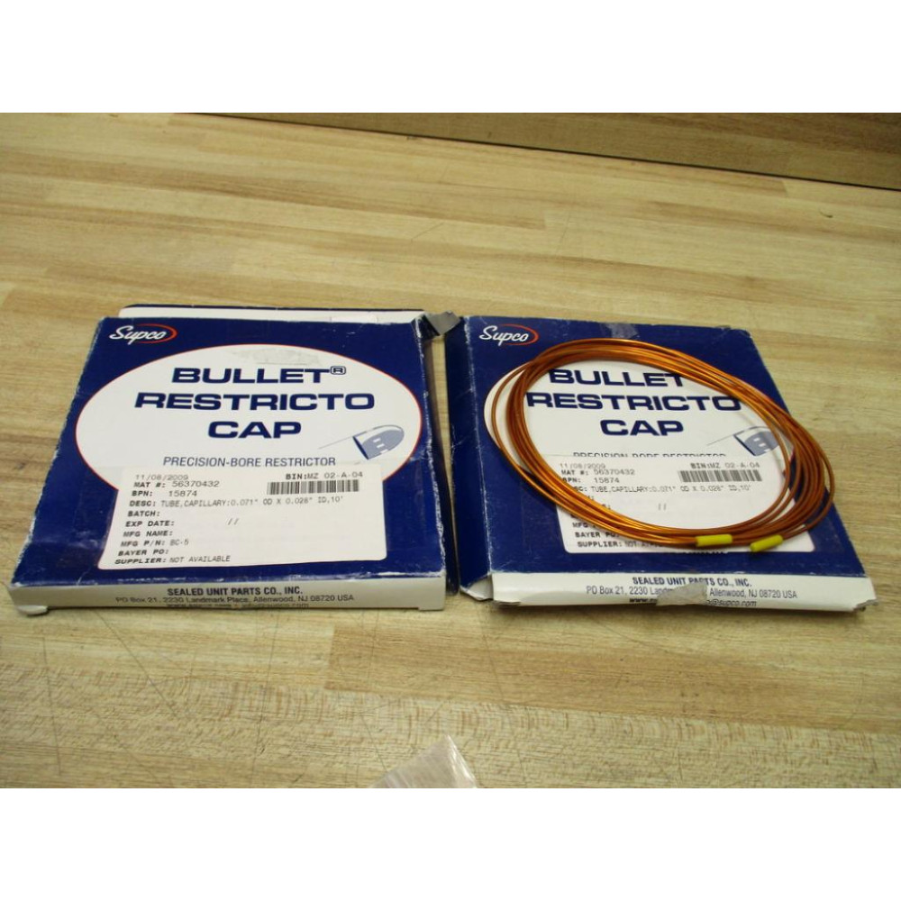 Supco BC-5 Bullet Restricto Cap Capillary Tubing BC5 (Pack of 2)