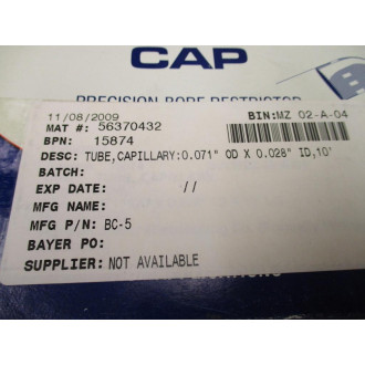 Supco BC-5 Bullet Restricto Cap Capillary Tubing BC5 (Pack of 2)