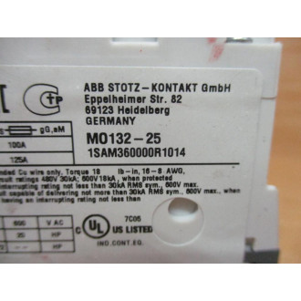ABB MO132-25 Manual Motor Starter MO13225 - New No Box
