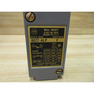 Allen Bradley 802T-ALP Limit Switch WO Head - New No Box