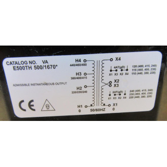 EGS E500TH Industrial Control Transformer - New No Box