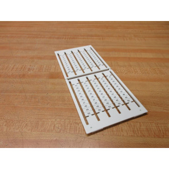 Allen Bradley 1492-SM6X12V41-50 Marker Card Set 1492-SM6X12 Missing 12 Card