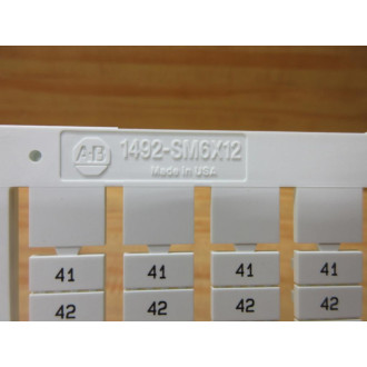 Allen Bradley 1492-SM6X12V41-50 Marker Card Set 1492-SM6X12 Missing 12 Card