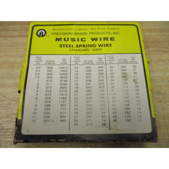 Precision Brand Products 698158 Music Wire DIA: 0.063"