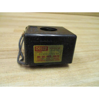 Decco 11-410 Solenoid Coil 11410 - Used
