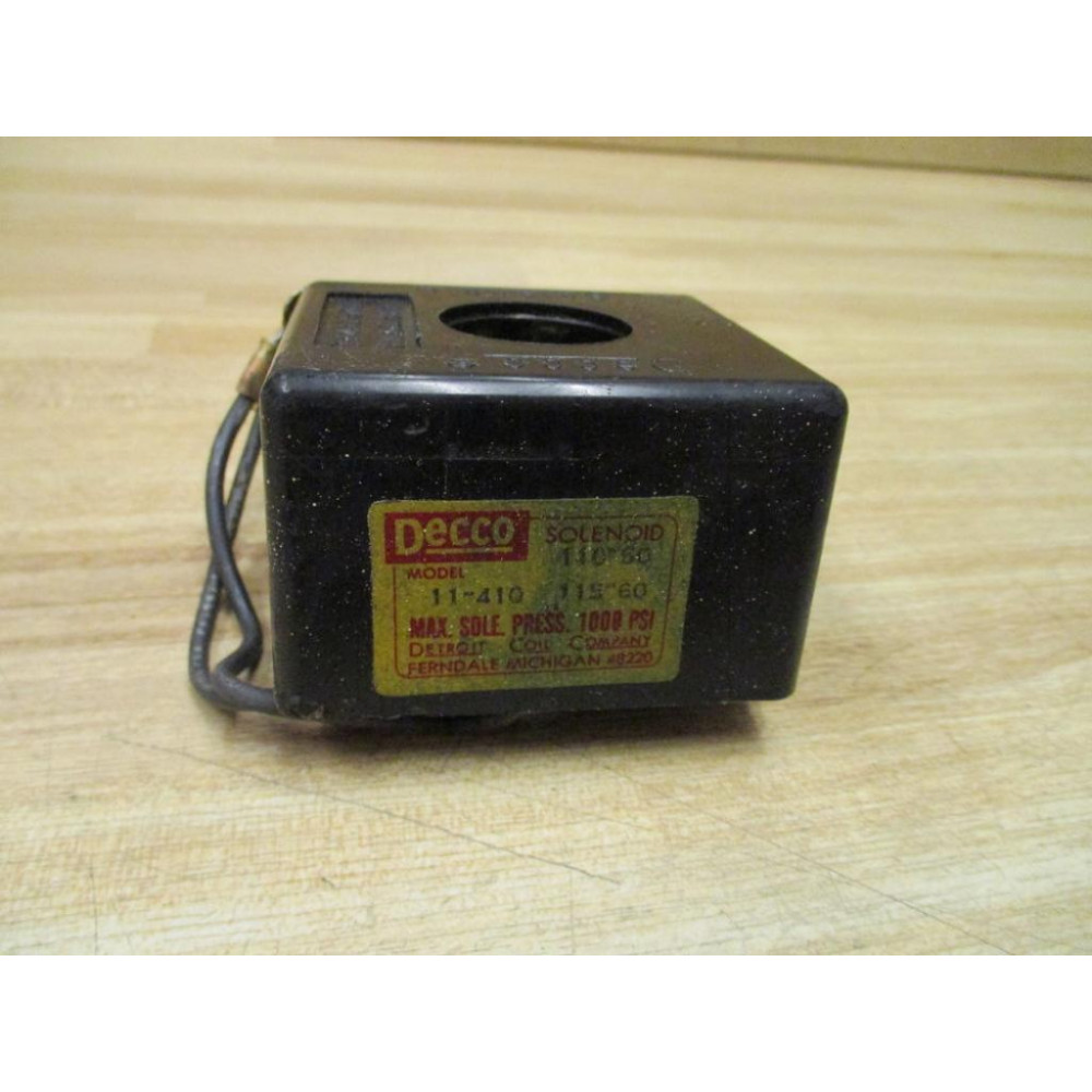 Decco 11-410 Solenoid Coil 11410 - Used