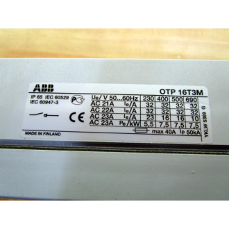 ABB OTP16T3M Enclosed Safety Switch 1SCA022400R9910 - New No Box