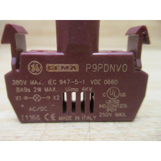 General Electric P9PDNV0 Lamp Holder GE P9PDNVO - Used