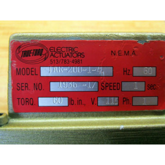 True-Torque TAR-200-1-4 Actuator TAR20014 - Used True-Torque TAR-200-1-4 Actuator TAR20014 - Used