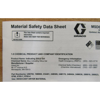 Graco U06765 Indicating Silica Gel