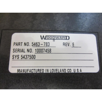 Woodward 5463-783 NetCon 5000 DI Module 5463783 Rev.E - Used
