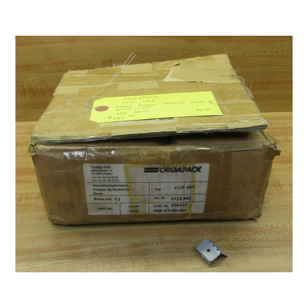 Orgapack CCP 481 Banding Seal CCP481 (Pack of 2000)