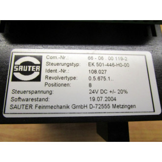 Sauter EK 501-446-H0-00 Power Supply 108.027 - Used