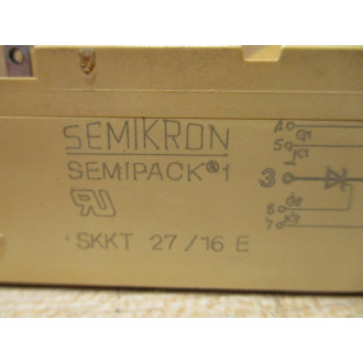 Semikron SKKT 2716 E Semipack 1 Thyristor Diode Module SKKT2716E (Pack of 2) - Used