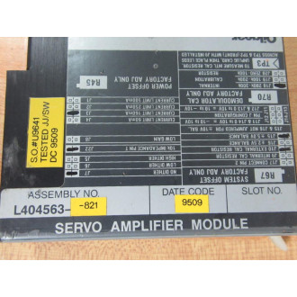 Oilgear L404563-821 Servo Amplifier Module L404563821 - Used