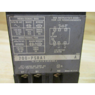 Allen Bradley 700-PSRA1 Solid State Timer 700PSRA1 Series A - Used