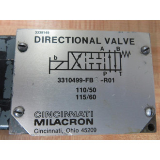 Cincinnati Milacron 3310499-FBB-R01 Valve 3310499FBBR01 1 Coil - Used
