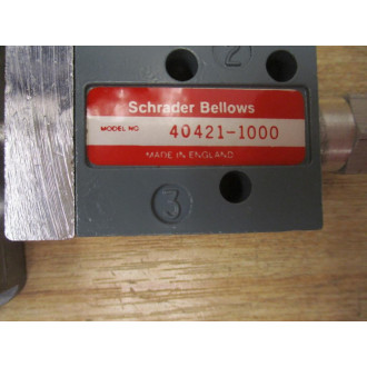 Schrader Bellows 40421-1000 Poppet Valve 404211000 - New No Box