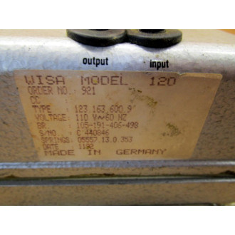 WISA 120 Adapter 921  123.163.600.9 - Used