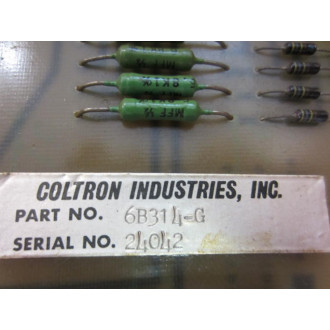 Coltron Ind. 6B314-G Circuit Board 6B314G - Used