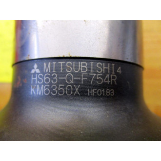 Mitsubishi HS63-Q-F754R Carbide Tool Holder KM6350X - Used