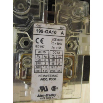 Allen Bradley 100-A45NA3 Contactor 100A45NA3 Series C - Used