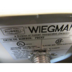 Hubbell Wiegmann PBGX2 Switch Enclosure - Used