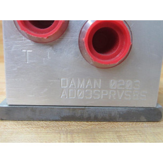 Daman AD03SPRVS8S Aluminum Valve Subplate - Used