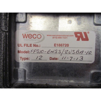 Weco PPS10-ENS2USBA-10 Outlet Port PPS10ENS2USBA10 - New No Box