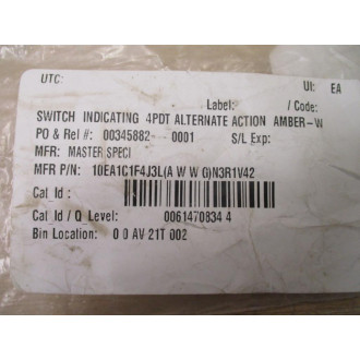 EatonMaster Specialties 10EA1C1F4J3L Indicating Switch 00614708344