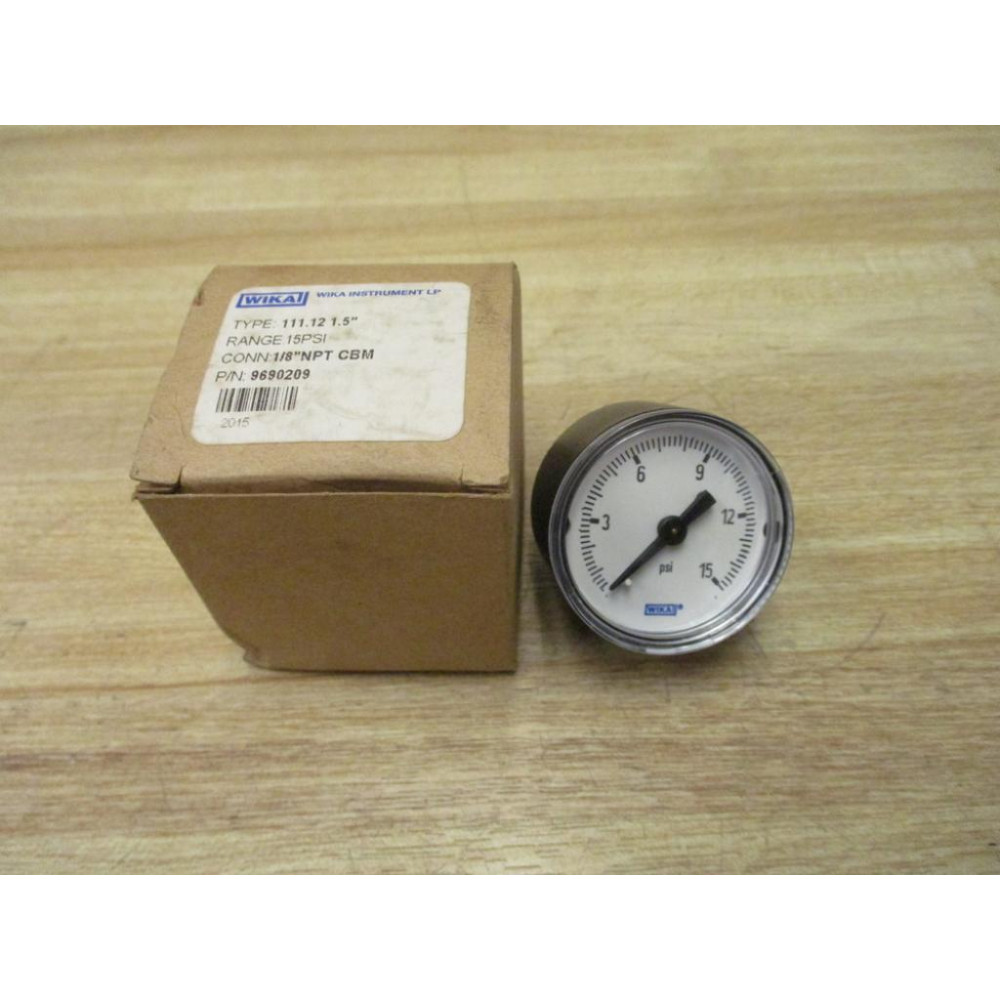 Wika 9690209 Pressure Gauge 0-15PSI