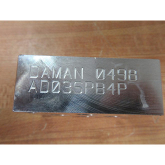 Daman AD03SPB4P Aluminum Valve Subplate - New No Box