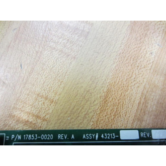 Omron 17853-0020 Control Board 178530020 43213-0010 Rev. A - Used