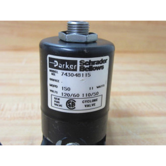 Parker 520011115 Schrader Bellows 4-Way Valve 743048115 - Used